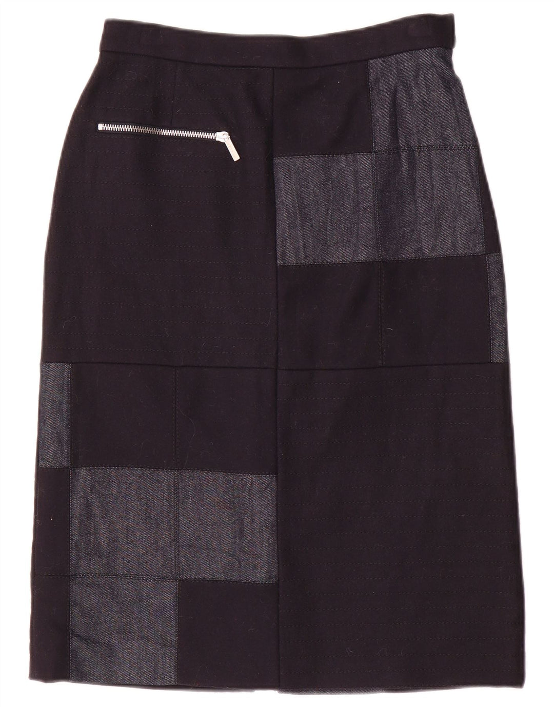 Iceberg Jupe Midi Femme IT 40 Small W26 Bleu Marine Patchwork Nylon