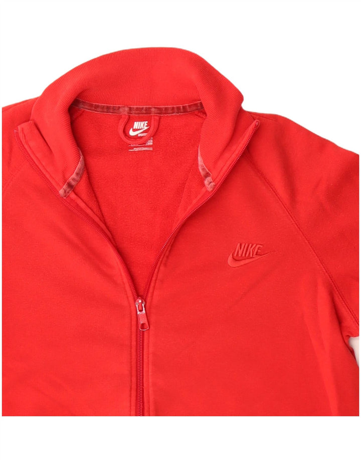 NIKE Veste de survêtement pour femme UK 16 Large Rouge Coton