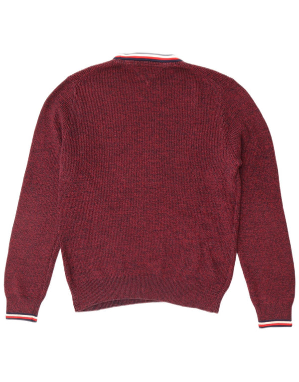 Tommy Hilfiger Pull col rond homme bordeaux moyen moucheté