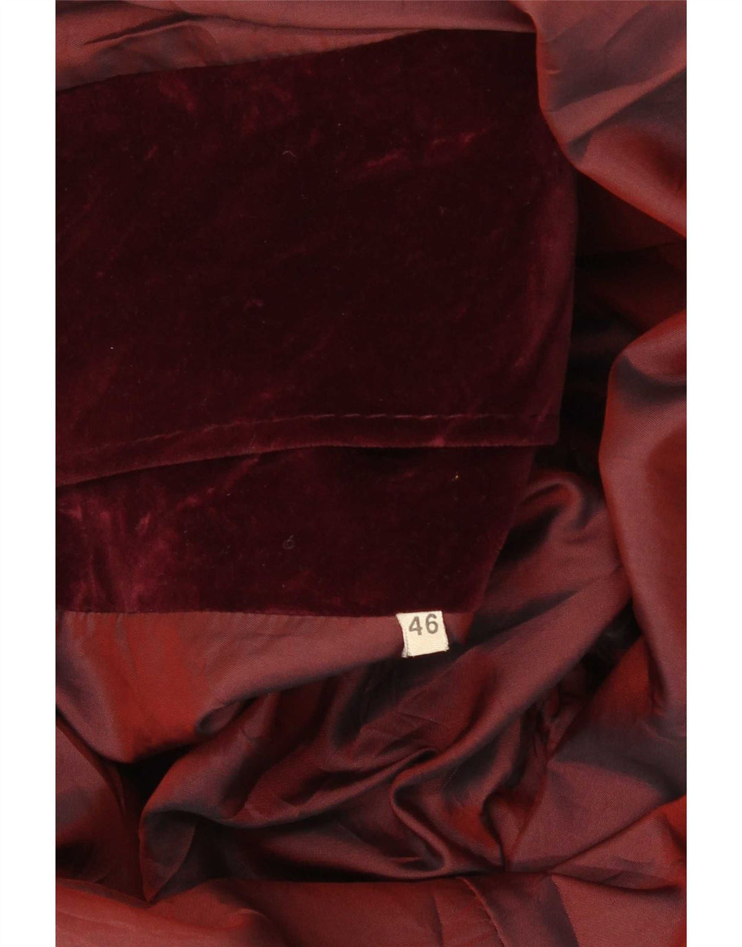 vintage Womens Velvet Overcoat IT 46 Grand Bourgogne