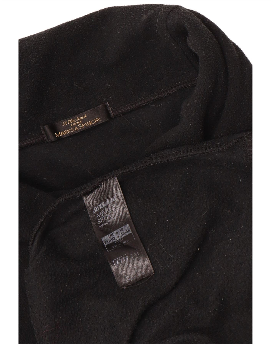 Marks & Spencer Pull polaire surdimensionné pour femme UK 18 XL Noir Polyester