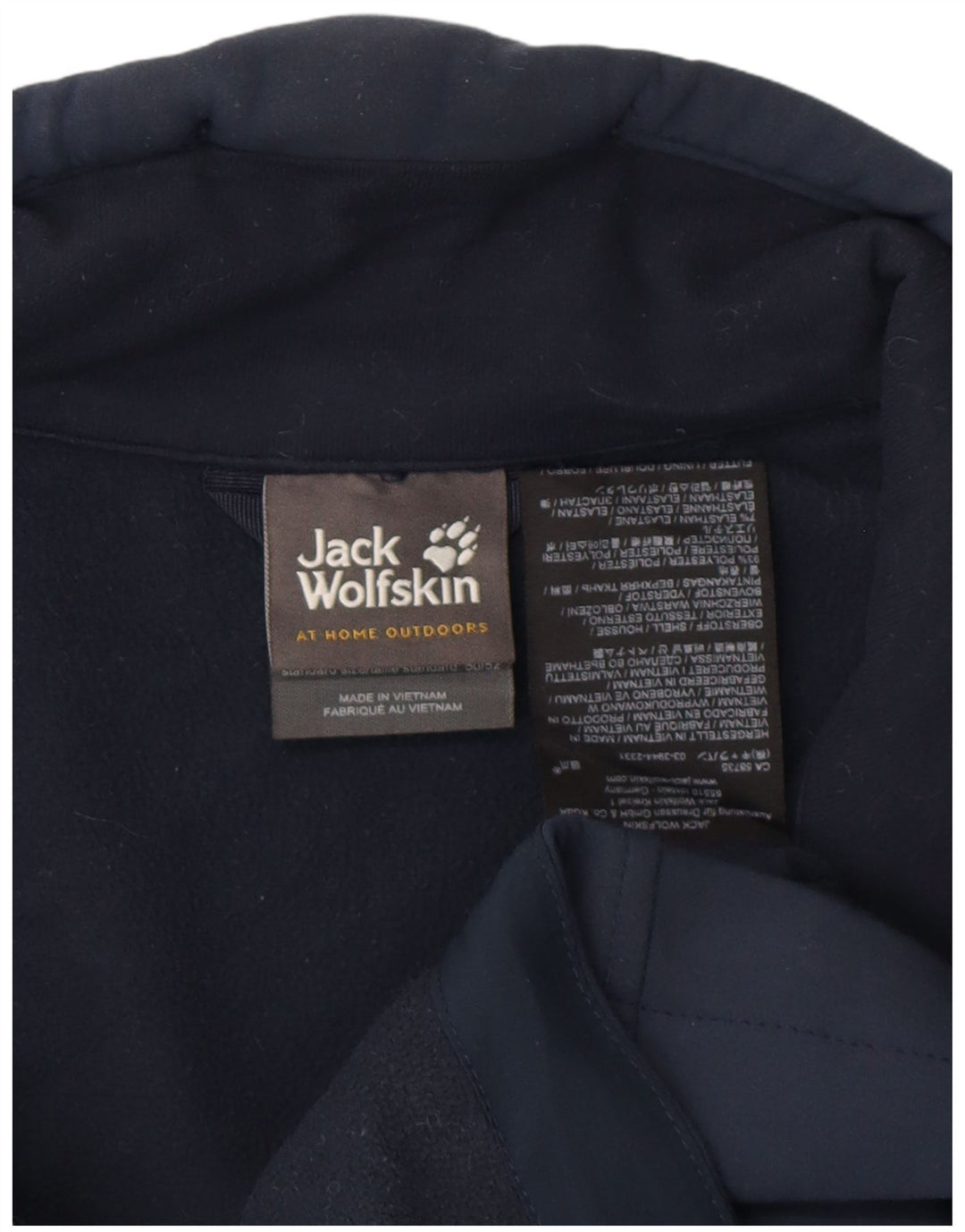 Jack Wolfskin Veste coupe-vent pour homme UK 40 Large Bleu marine Polyester