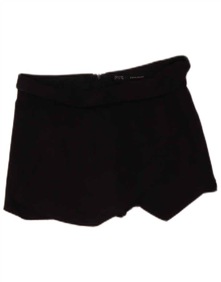 ZARA Femme Jupe-short UK 8 Small Acétate Noir