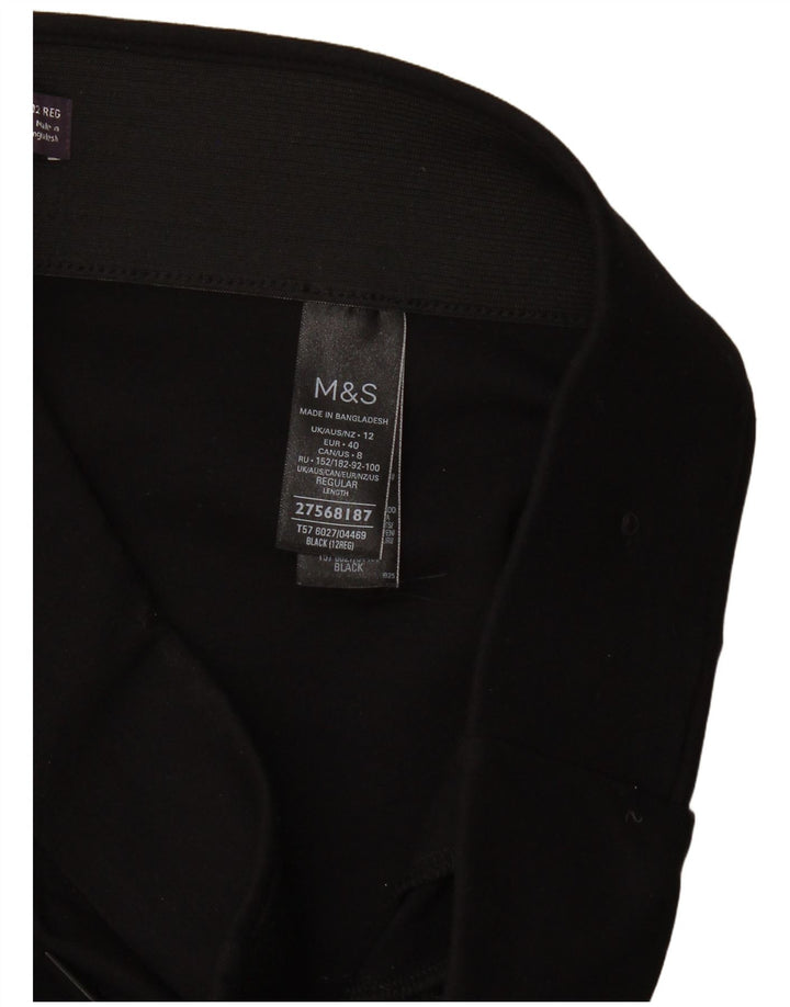Marks & Spencer Leggings Femme UK 12 Medium Noir Viscose