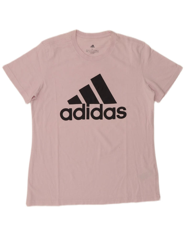 ADIDAS T-shirt graphique pour femme UK 16/18 Grand coton rose