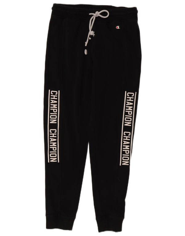 Champion Pantalon de Survêtement Graphique Joggers XS Noir Coton Homme