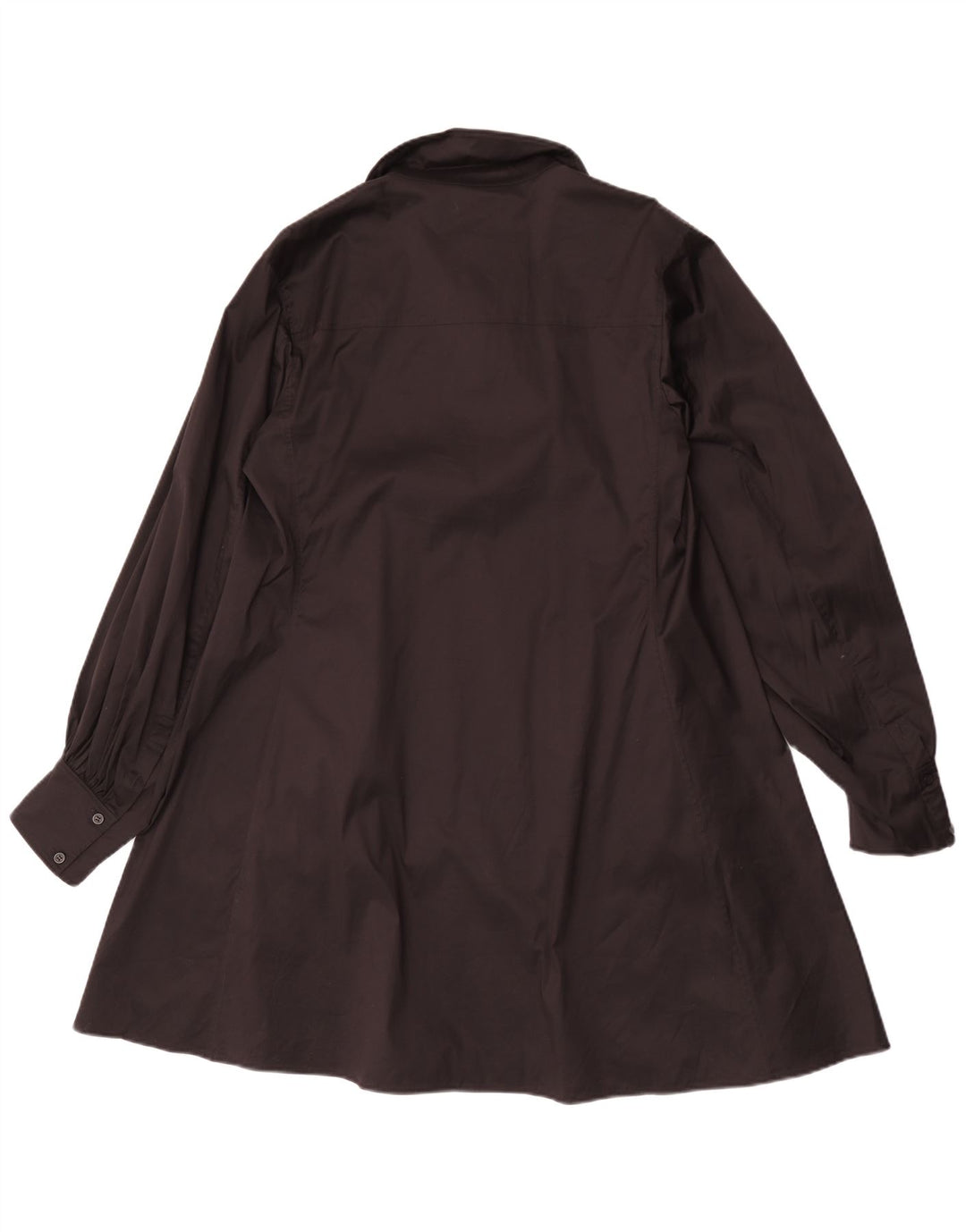 Cos Robe trapèze à manches longues pour femme EU 44 en coton noir moyen