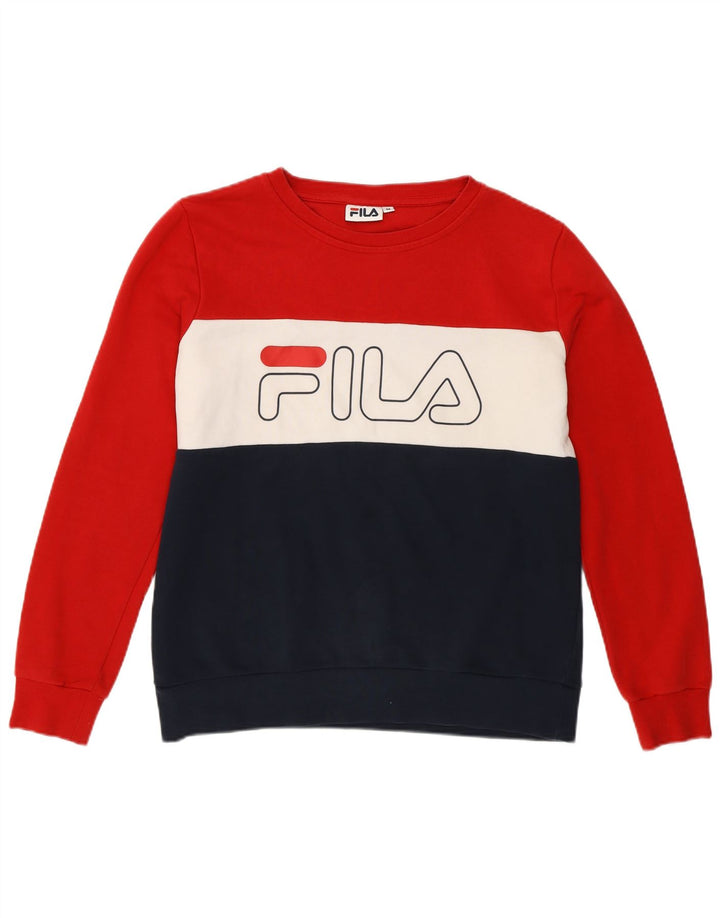 Fila Sweat-shirt pour femme UK 14 Medium Multicolore Colourblock