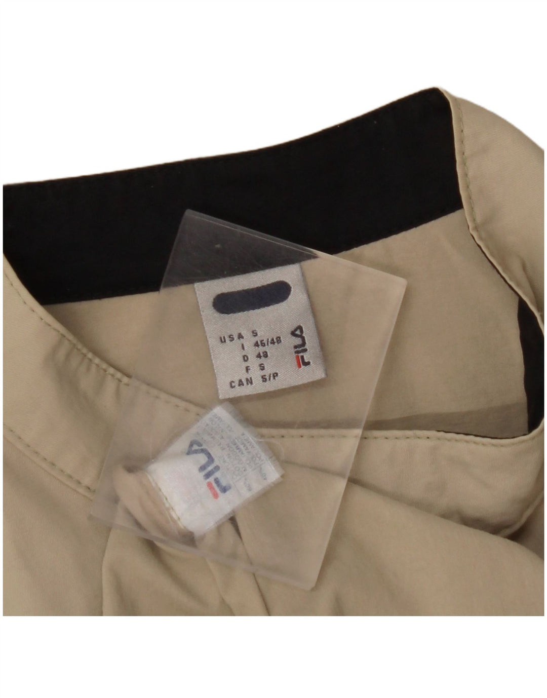 FILA Veste Bomber Homme UK 36 Petit Coton Beige