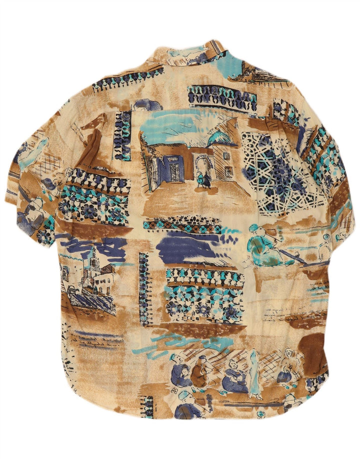 Carrel Chemise à Manches Courtes à Motif Abstrait Homme Multicolore Moyen