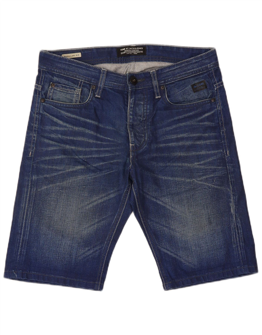 Jack & Jones Short en jean coupe classique pour homme Small W32 Bleu Coton