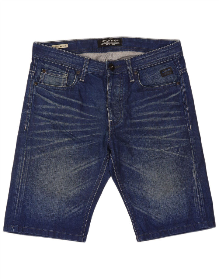Jack & Jones Short en jean coupe classique pour homme Small W32 Bleu Coton
