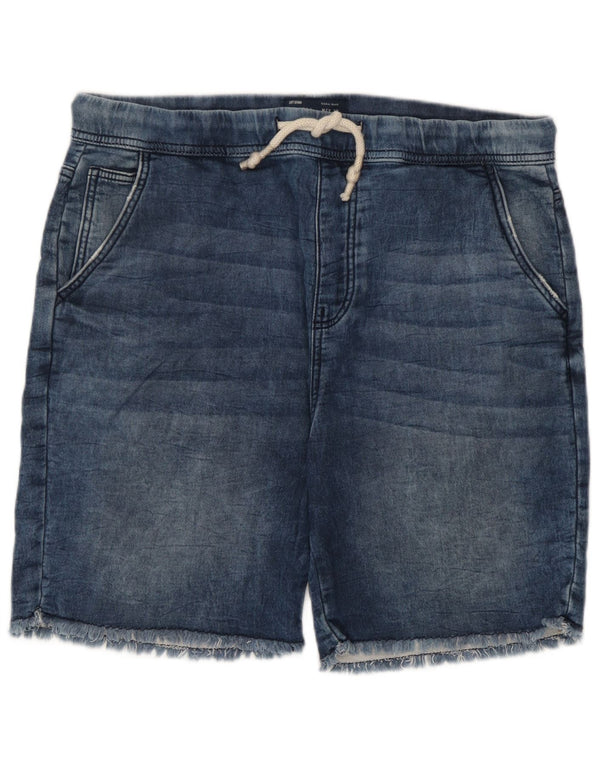 Zara Short Homme Large W32 Bleu Coton