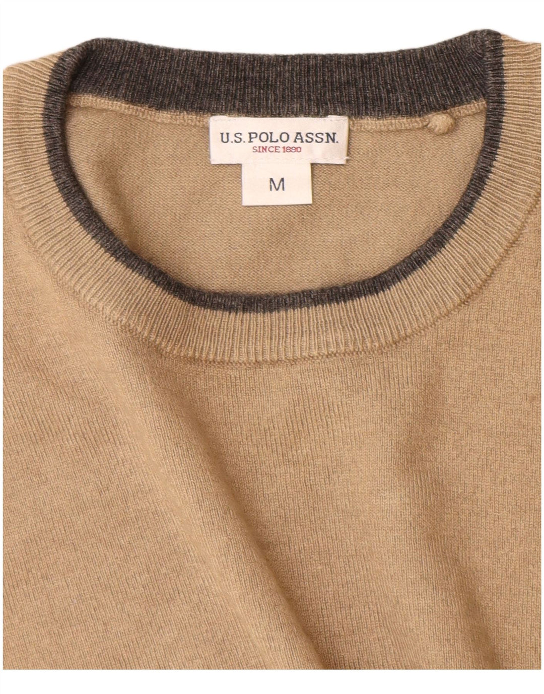 U.S. Polo Assn. Pull Col Rond Beige Moyen Homme