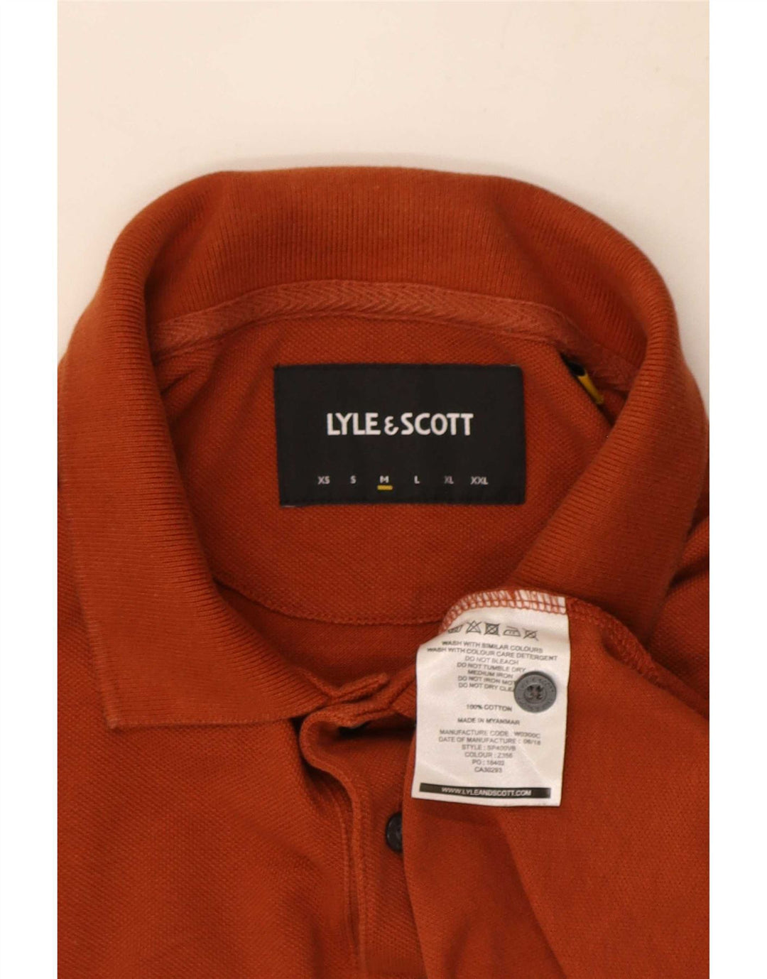 Lyle & Scott Polo Homme Orange Moyen Coton