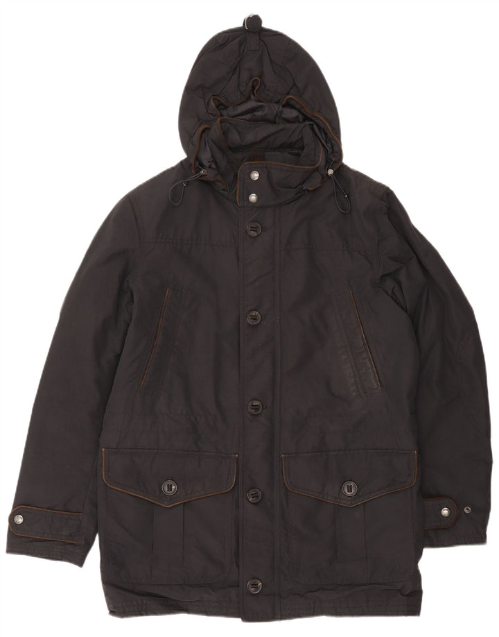 Massimo Dutti Parka à capuche pour homme UK 38 Marron moyen