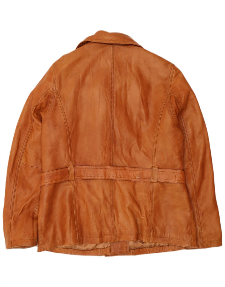 Yessica Veste en cuir pour femme UK 20 2XL Cuir marron