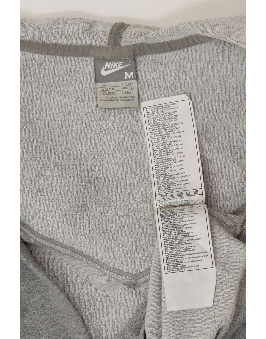 Nike Pull à capuche pour femme UK 10/12 Gris moyen Coton