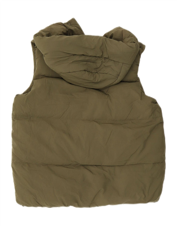 Marks & Spencer Gilet rembourré à capuche pour femme UK 12 Vert moyen Polyester