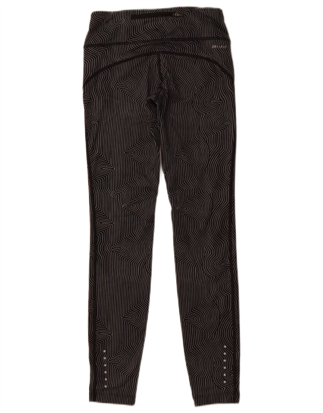 NIKE Legging Dri Fit pour femme UK 6 XS Gris à fines rayures