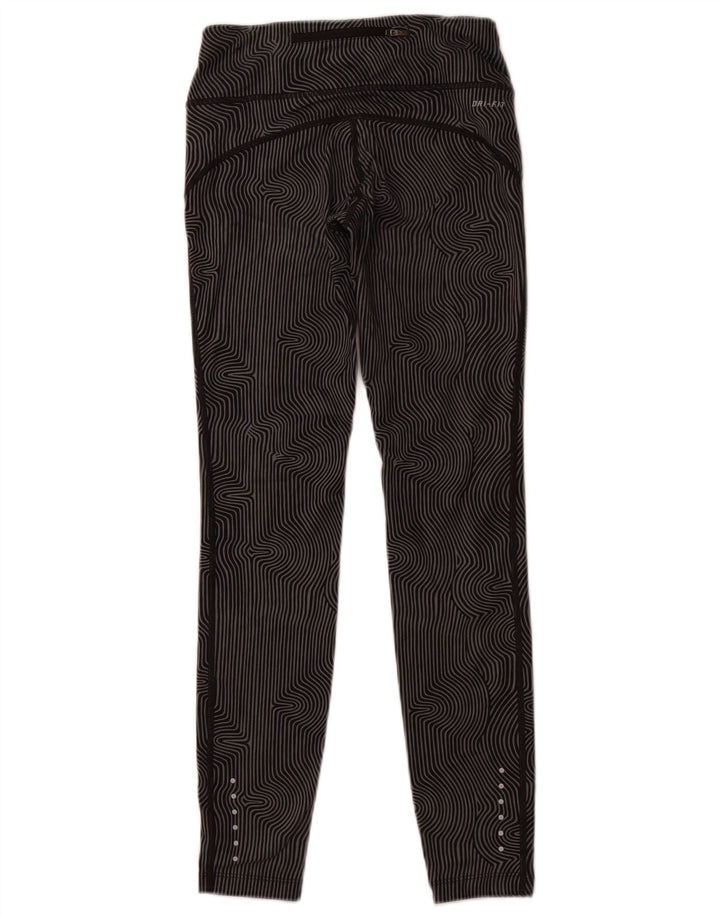 NIKE Legging Dri Fit pour femme UK 6 XS Gris à fines rayures