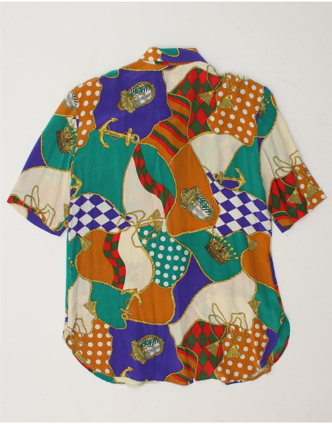 FIORELLA RUBINO Chemisier Femme UK 14 Medium Multicolore Patchwork