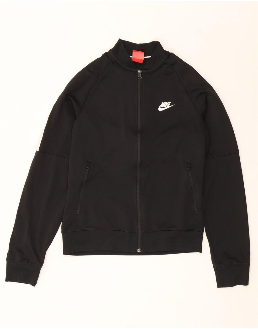 NIKE Veste de survêtement surdimensionnée pour femme UK 10 Small Black Colourblock