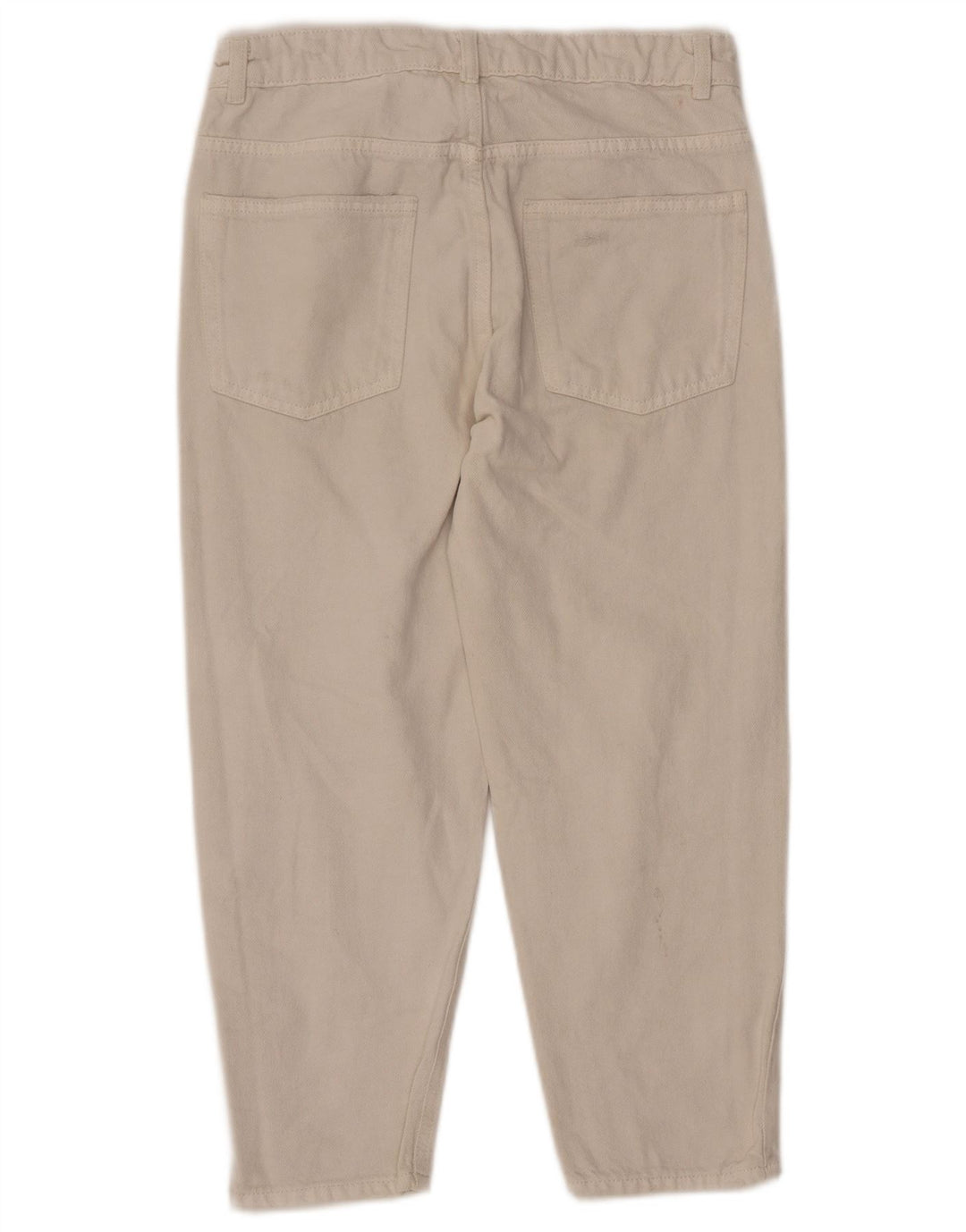 ZARA Jean fuselé taille haute effet vieilli pour fille 13-14 ans W28 L22 Blanc