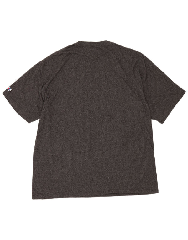 Champion T-shirt graphique pour homme Marian University 2XL Gris chiné en coton