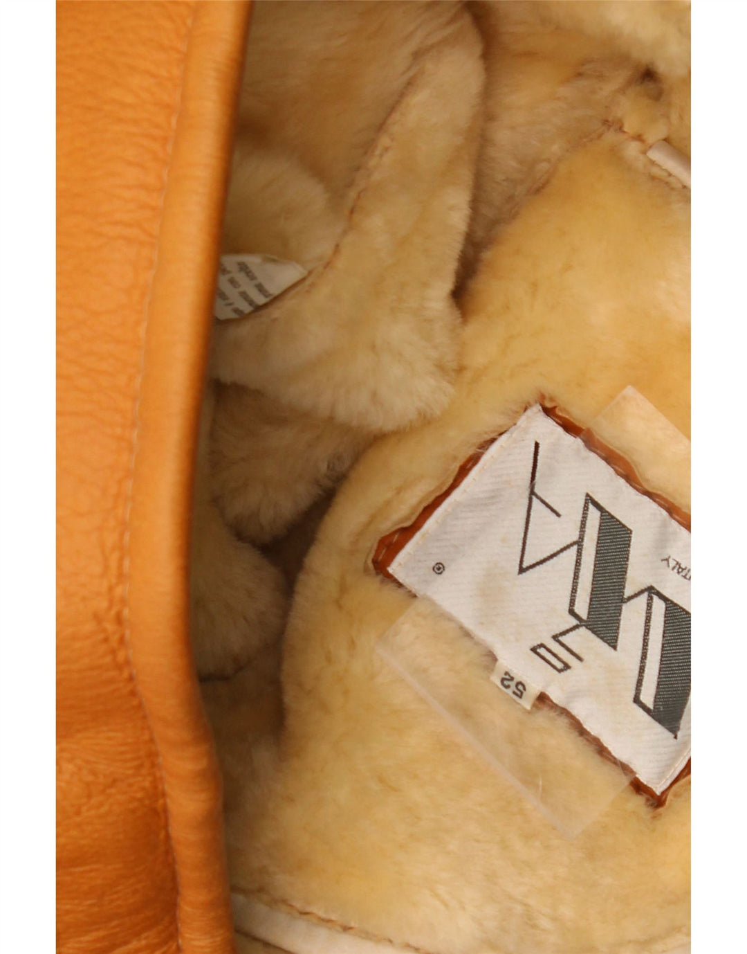 VINTAGE Veste en peau de mouton pour homme IT 52 XL Peau de mouton beige