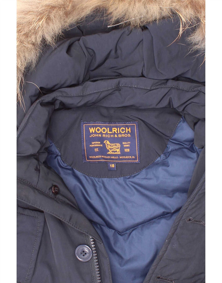Woolrich Veste matelassée à capuche pour bébé garçon 12-18 mois Bleu marine Polyester