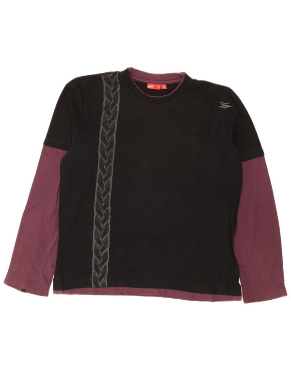 Puma Haut à Manches Longues Homme Noir Moyen Colourblock