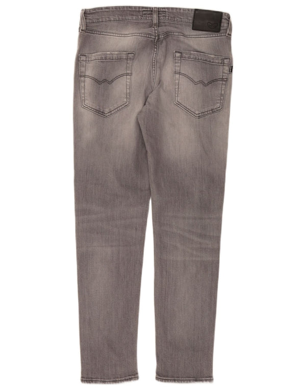 POP 84 Jean slim vieilli pour homme W33 L29 gris coton