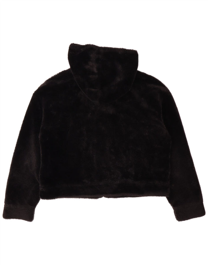 UGG Veste polaire à capuche pour femme UK 14 Medium Noir Polyester