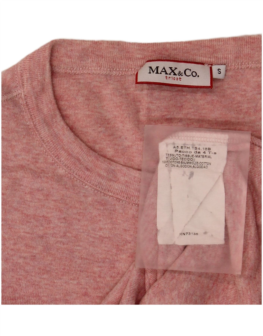 Max & Co. Haut à manches longues pour femme UK 10 Small Rose Coton