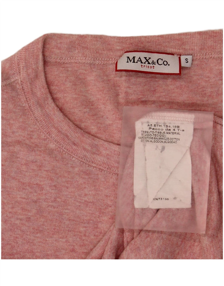 Max & Co. Haut à manches longues pour femme UK 10 Small Rose Coton