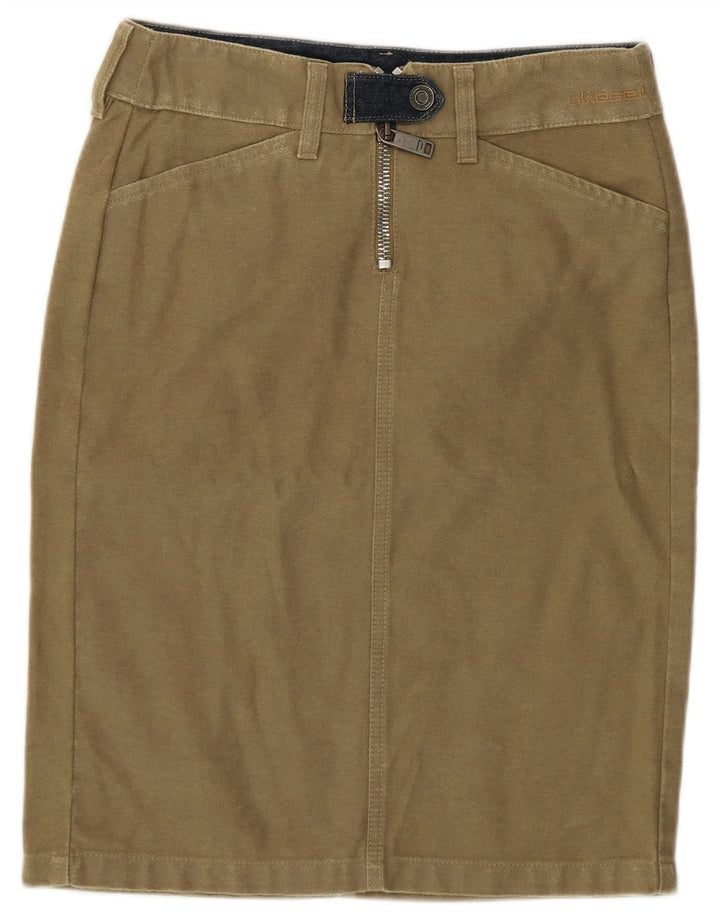 Jupe crayon Diesel Femme W26 Small Kaki Coton