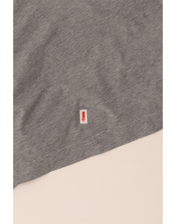 NIKE Womens T-Shirt Top UK 14 Medium Grey