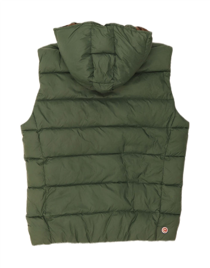 COLMAR Gilet Rembourré À Capuche IT 48 Homme Vert Moyen Polyamide