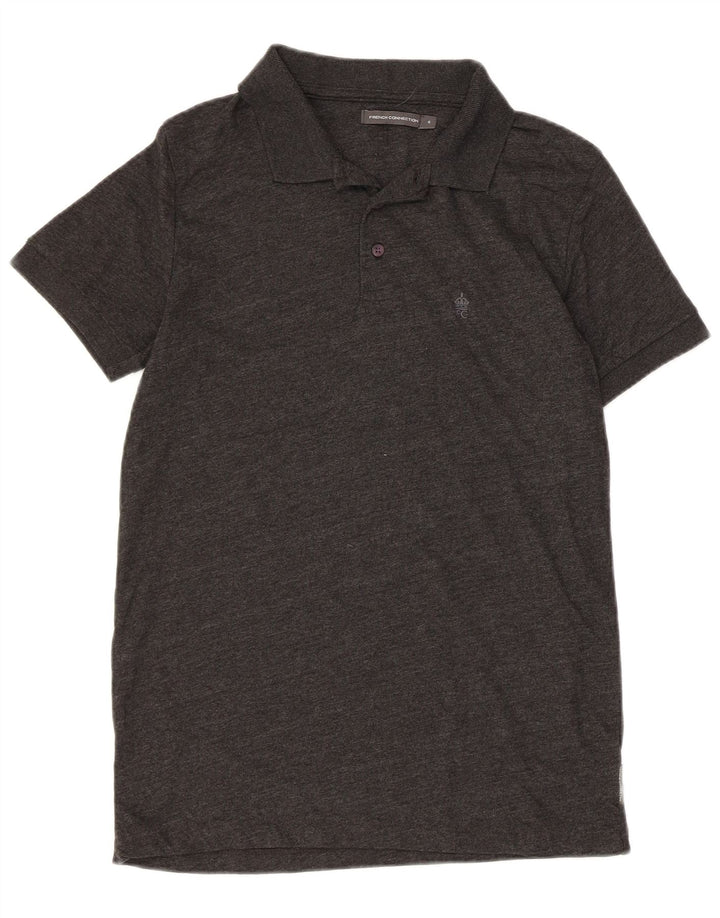 French Connection Polo Homme Petit Gris Coton
