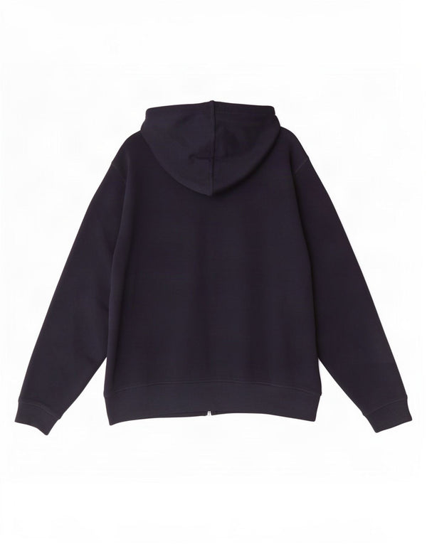 Marks & Spencer Pull à capuche zippé pour femme UK 18 XL Bleu marine Coton