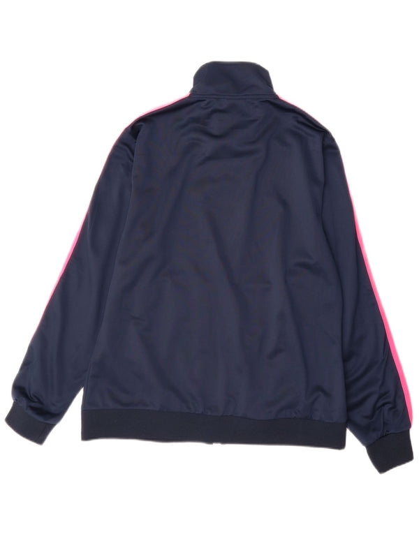 Veste de survêtement Asics Femme UK 18 XL Bleu Marine Colorblock Polyester