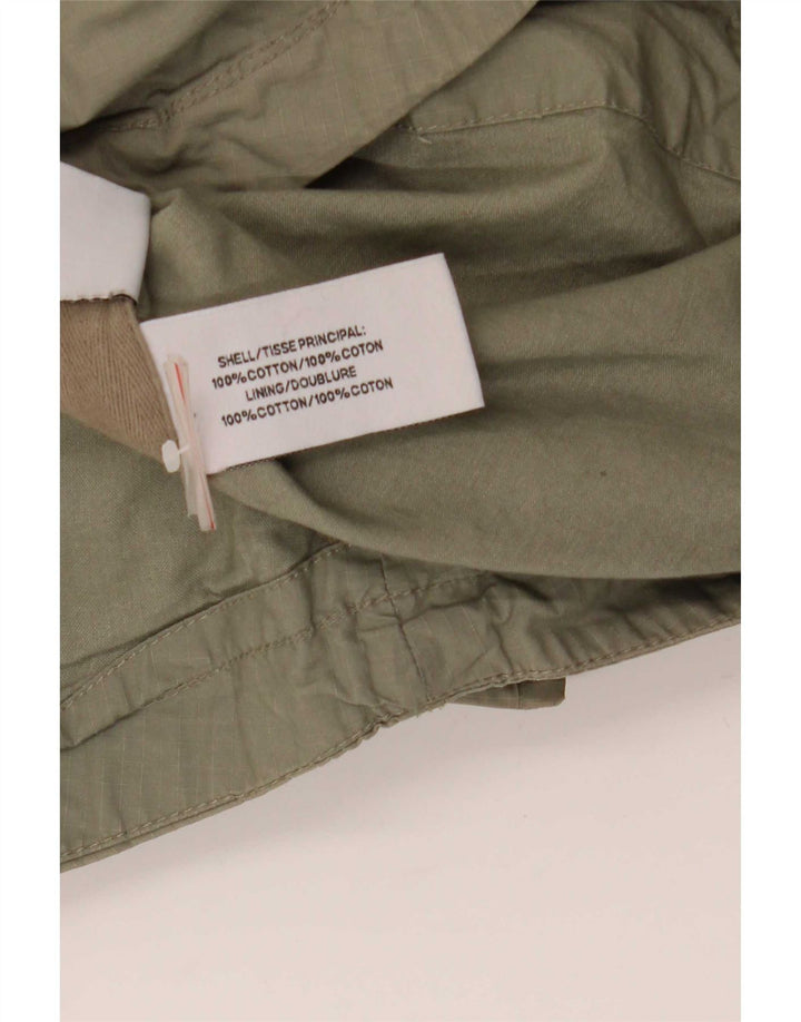 Superdry Parka à capuche pour femme UK 12 en coton kaki moyen