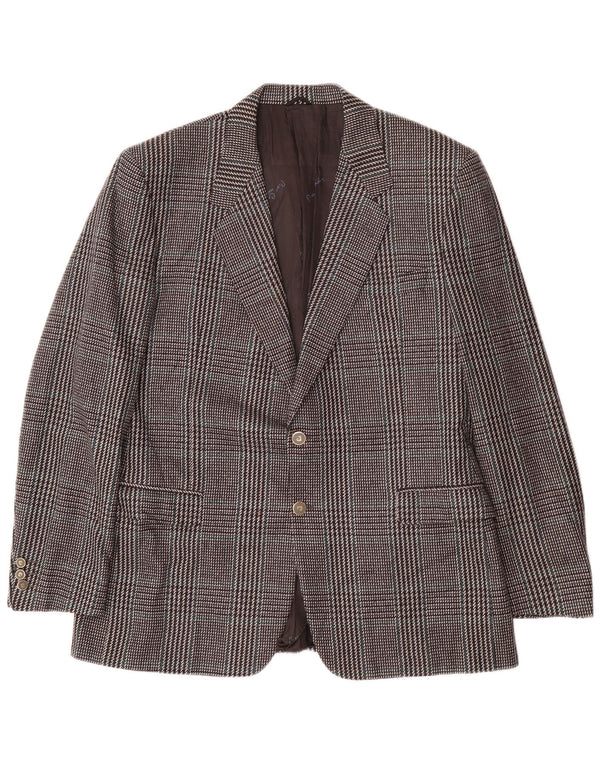 Pierre Cardin Veste Blazer 2 Boutons Homme IT 54 2XL Gris Carreaux Laine Classique