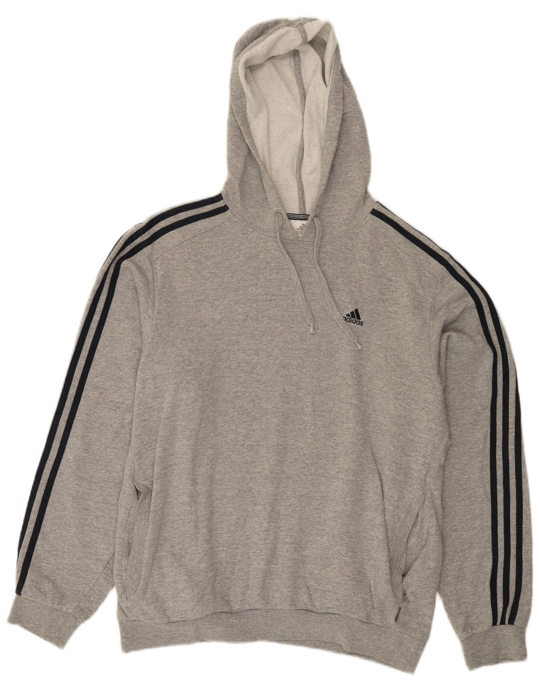 Adidas Pull à capuche en coton moucheté gris moyen pour homme