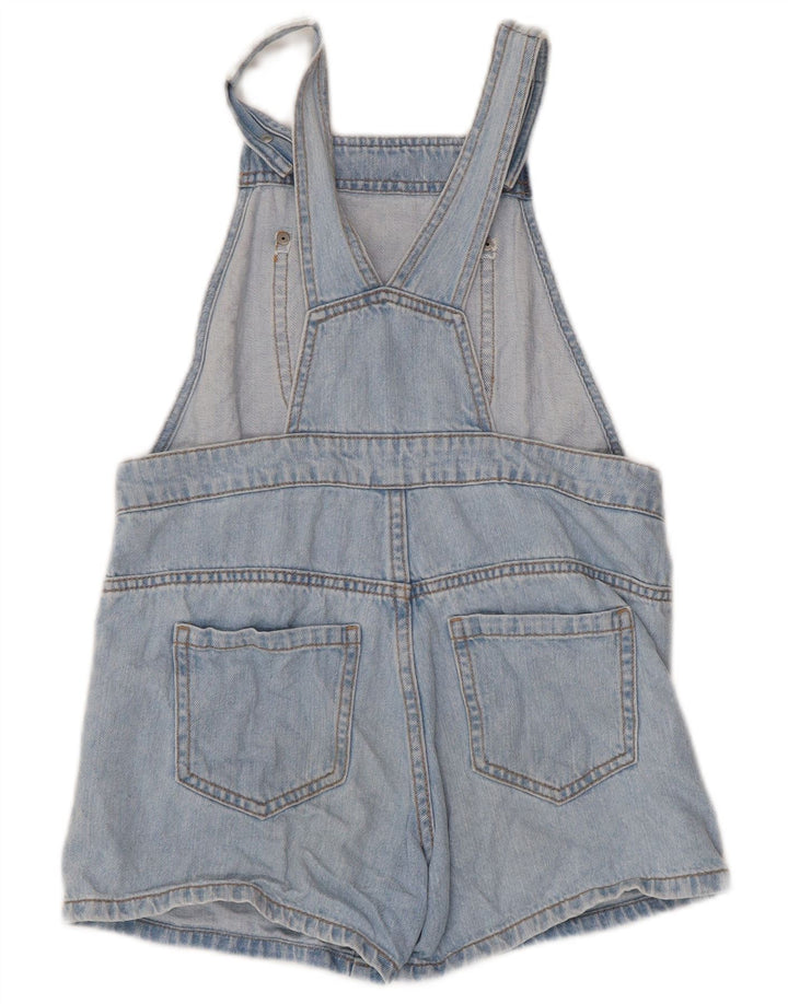 BENETTON Salopette Short en Jean Femme W26 Petit Bleu