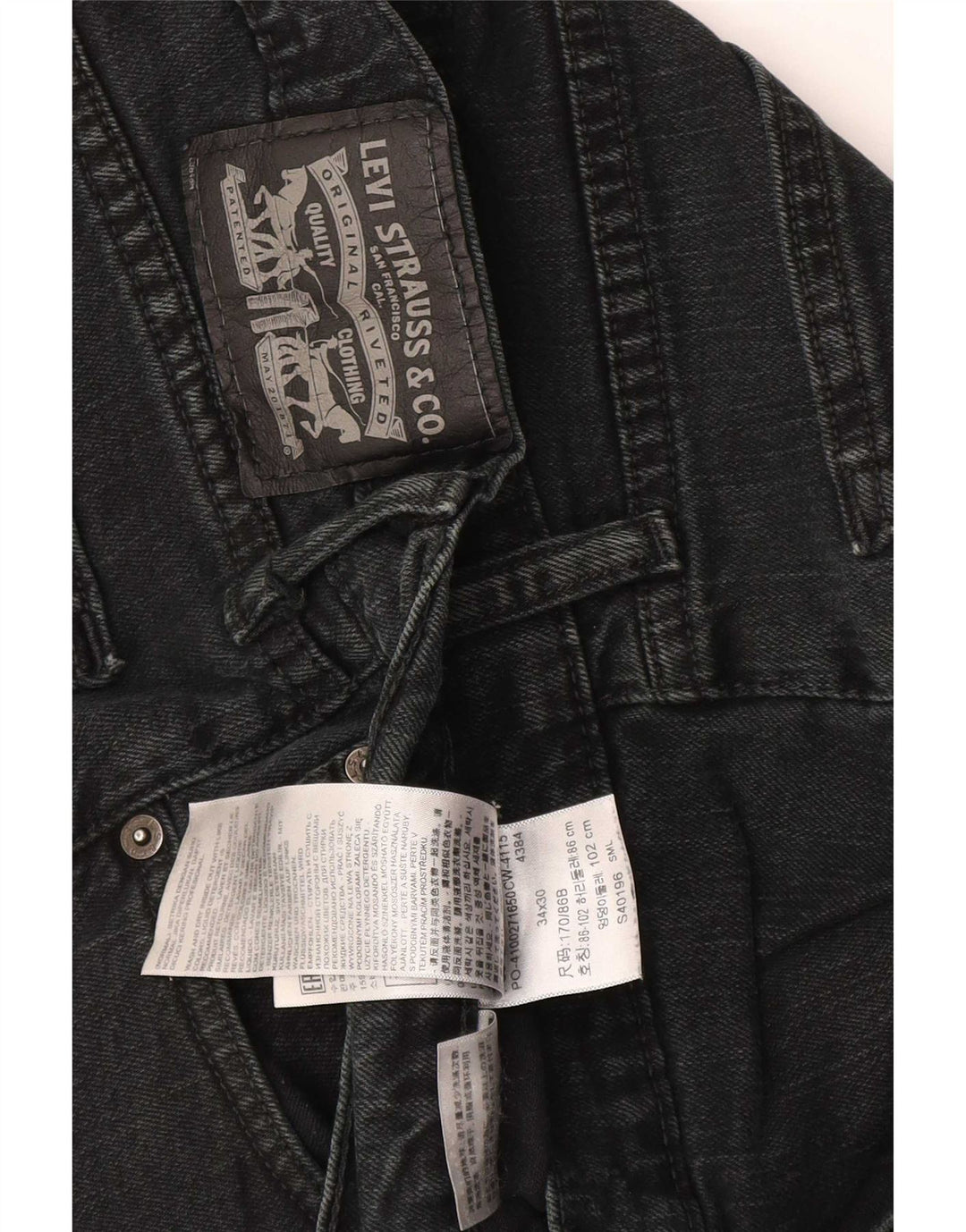 Levi's Jean Droit Homme W34 L30 Noir Coton