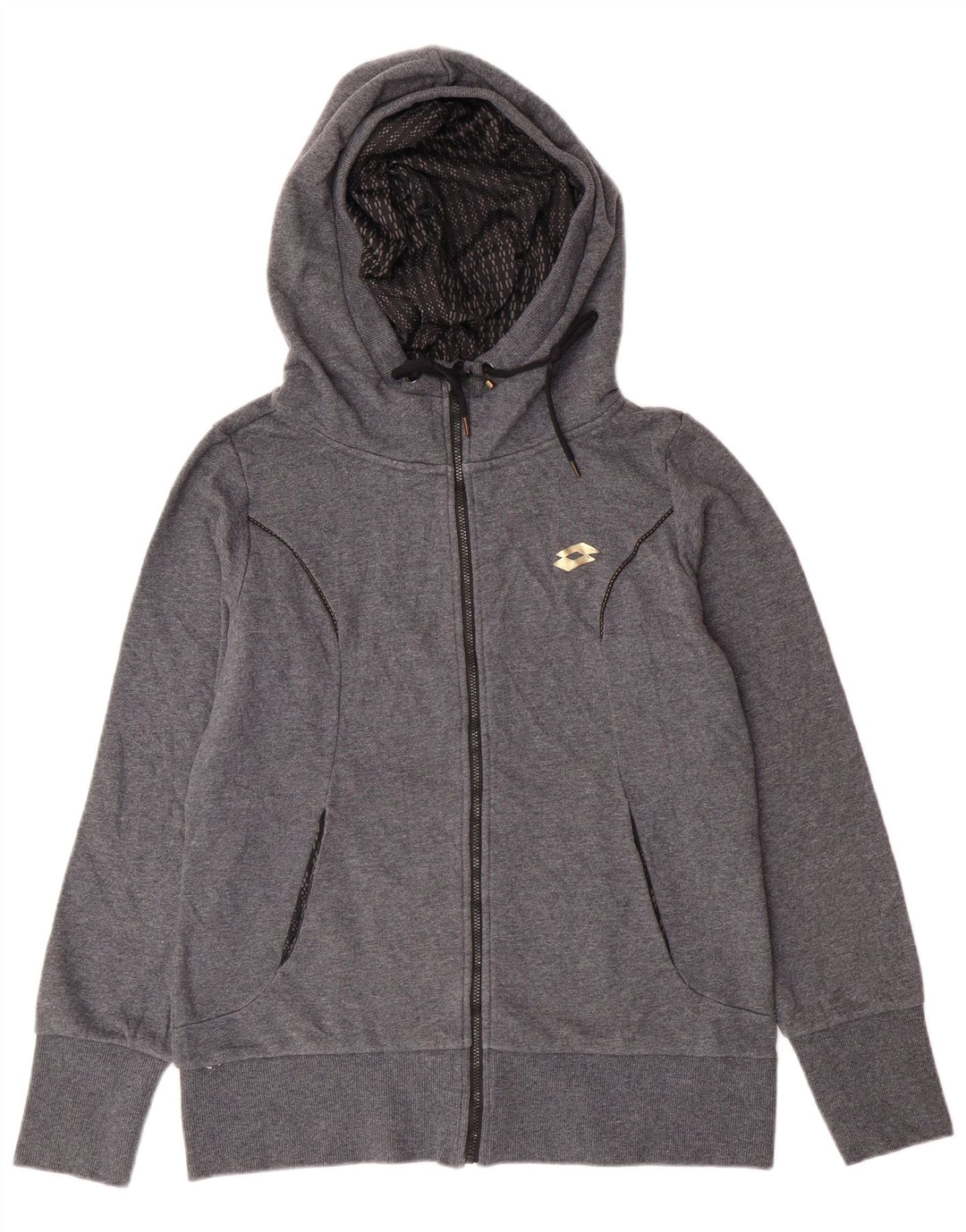 LOTTO Pull à capuche zippé pour femme UK 16 Large Gris