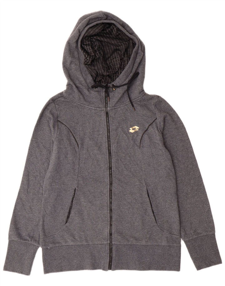 LOTTO Pull à capuche zippé pour femme UK 16 Large Gris
