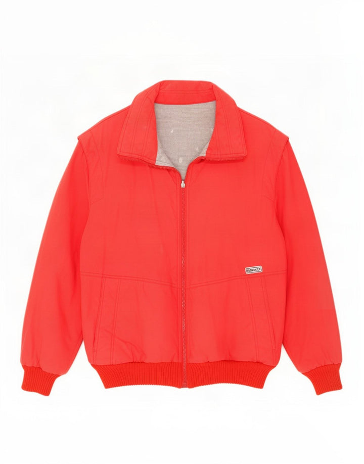 vintage Mens Bomber Jacket UK 40 Grand Rouge
